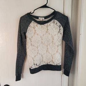 Small See Theough Lacy Active Sweatshirt